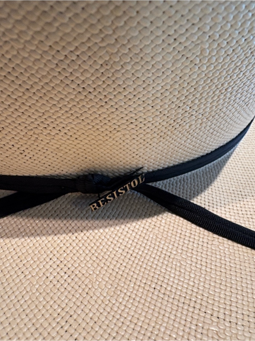 Vintage Resistol Straw Cowboy Hat Size 7 1/4 Long Oval Western Made in USA - Picture 3 of 7